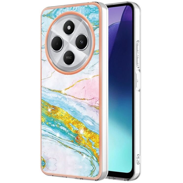 Захисний чохол Deexe Marble Case для Xiaomi Redmi 14C / Redmi A4 5G / Poco C75 - Light Green: фото 1 из 6
