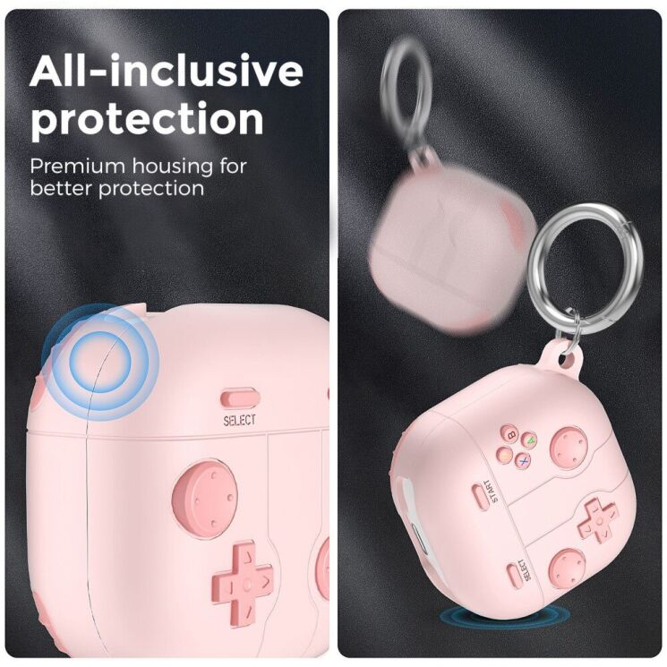 Защитный чохол AHASTYLE LC13 Gaming Design для Samsung Galaxy Buds Live / Buds Pro / Buds 2 / Buds 2 Pro / Buds FE - Pink: фото 4 из 8
