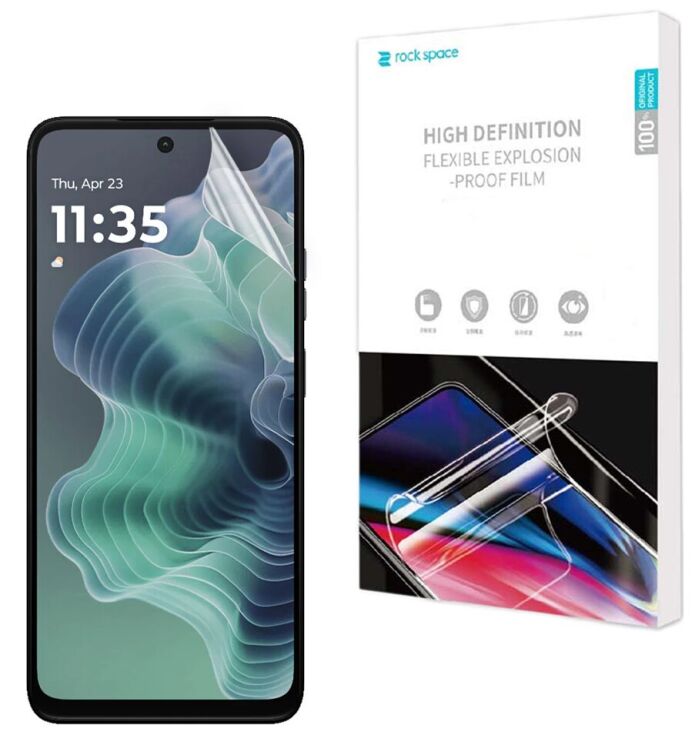 Защитная пленка на экран RockSpace SuperClear для Motorola Moto G35: фото 1 из 10