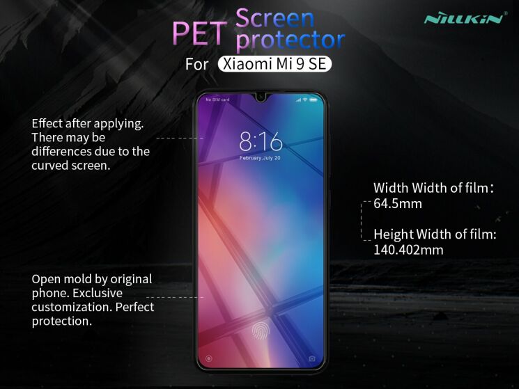 Защитная пленка NILLKIN Crystal для Xiaomi Mi 9 SE: фото 6 из 7