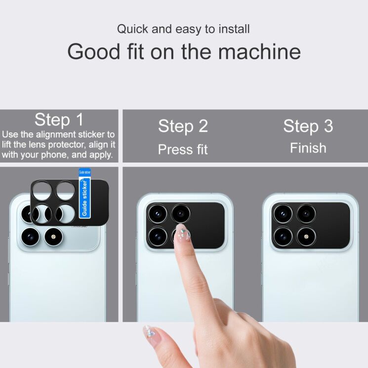 Защитная рамка IMAK Camera Styling для Xiaomi Poco F8 Pro - Black: фото 6 из 7