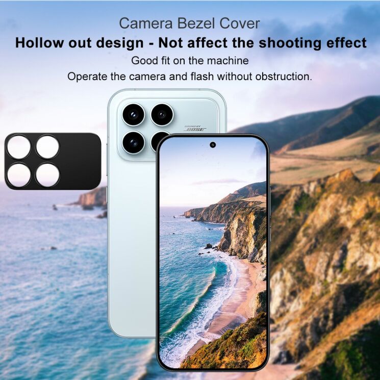 Защитная рамка IMAK Camera Styling для Xiaomi Poco F8 Pro - Black: фото 5 из 7