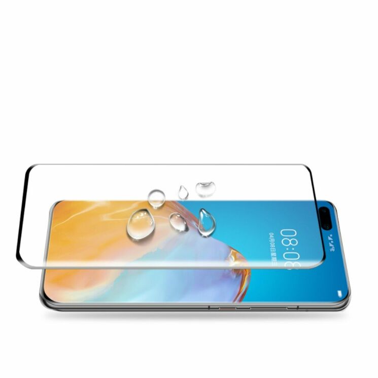 Захисне скло AMORUS Full Glue Tempered Glass для Huawei P40 Pro - Black: фото 3 з 7