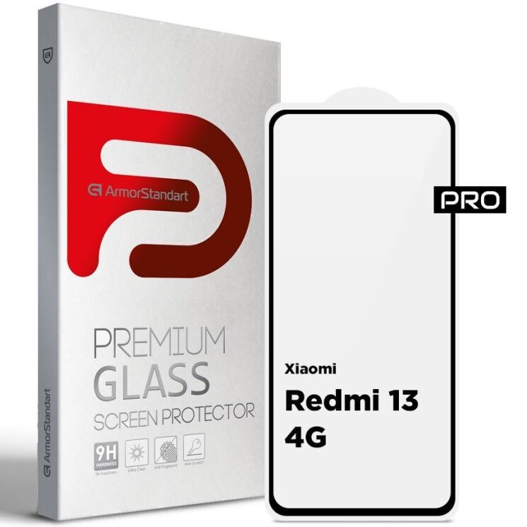 Защитное стекло ArmorStandart Pro 5D для Xiaomi Redmi 13 - Black: фото 1 из 7