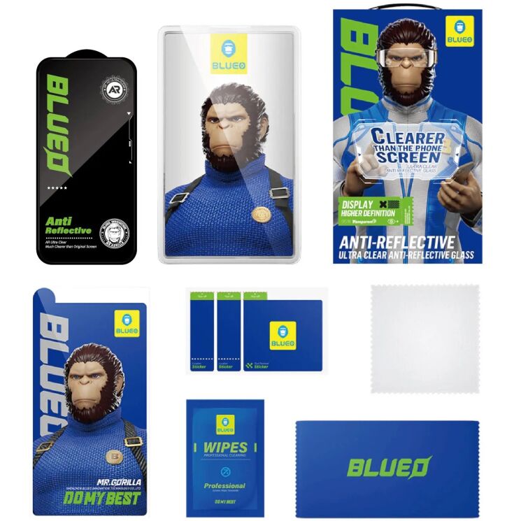 Захисне скло Blueo AR Anti-Reflective HD для Apple iPhone 17 Pro Max / 16 Pro Max - Black: фото 4 з 5