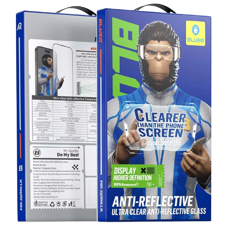 Захисне скло Blueo AR Anti-Reflective HD для Apple iPhone 17 Pro Max / 16 Pro Max - Black: фото 5 з 5