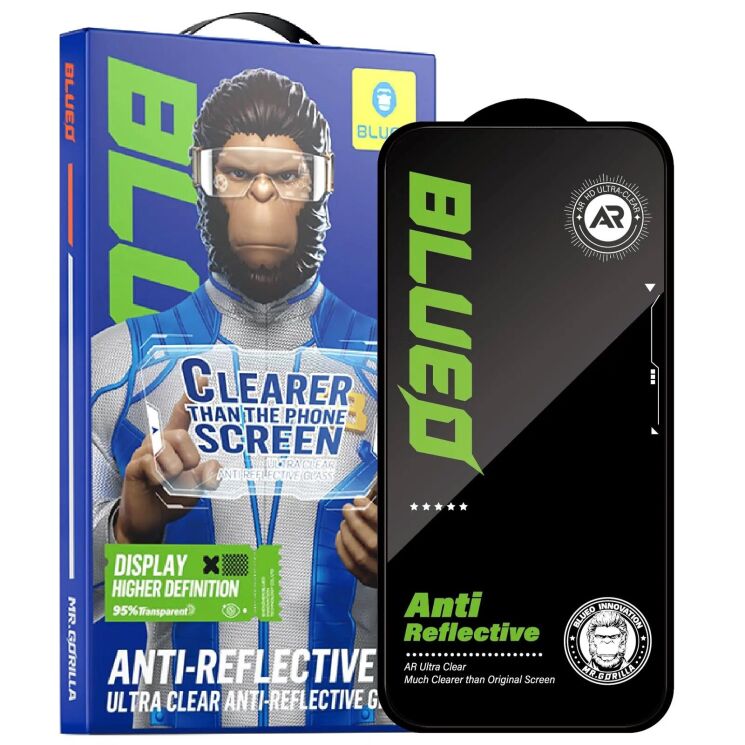 Захисне скло Blueo AR Anti-Reflective HD для Apple iPhone 17 Pro Max / 16 Pro Max - Black: фото 1 з 5
