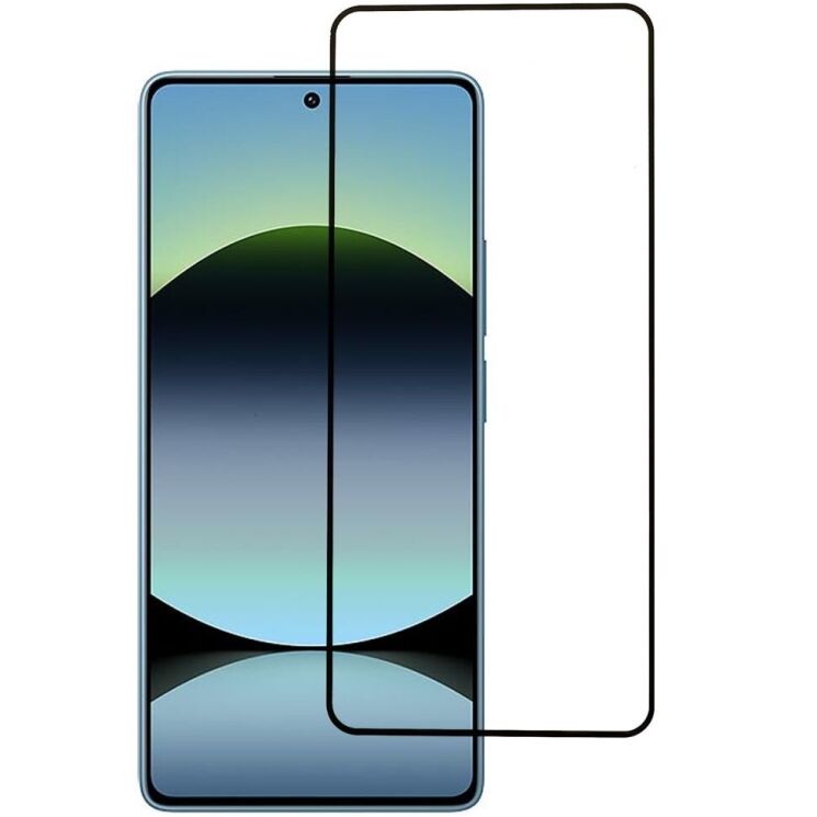 Захисне скло Deexe Full Glue Coverage для Xiaomi Redmi Note 14S - Black: фото 1 з 5