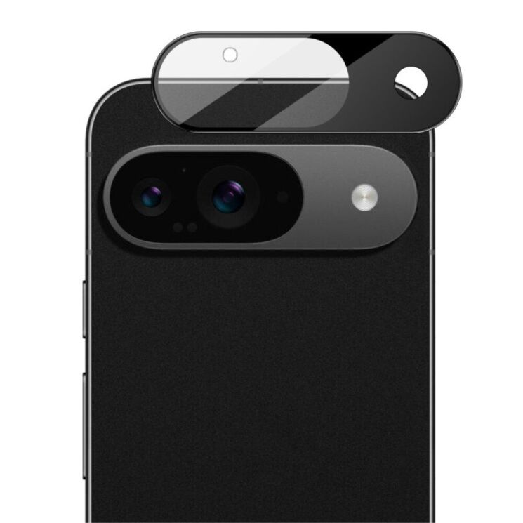 Защитное стекло на камеру IMAK Black Glass Lens для Google Pixel 9 - Black: фото 3 из 9