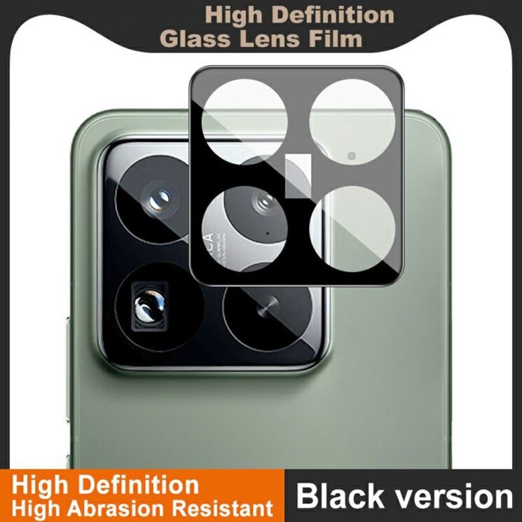 Защитное стекло на камеру IMAK Black Glass Lens для Xiaomi 15 Pro - Black: фото 2 из 6