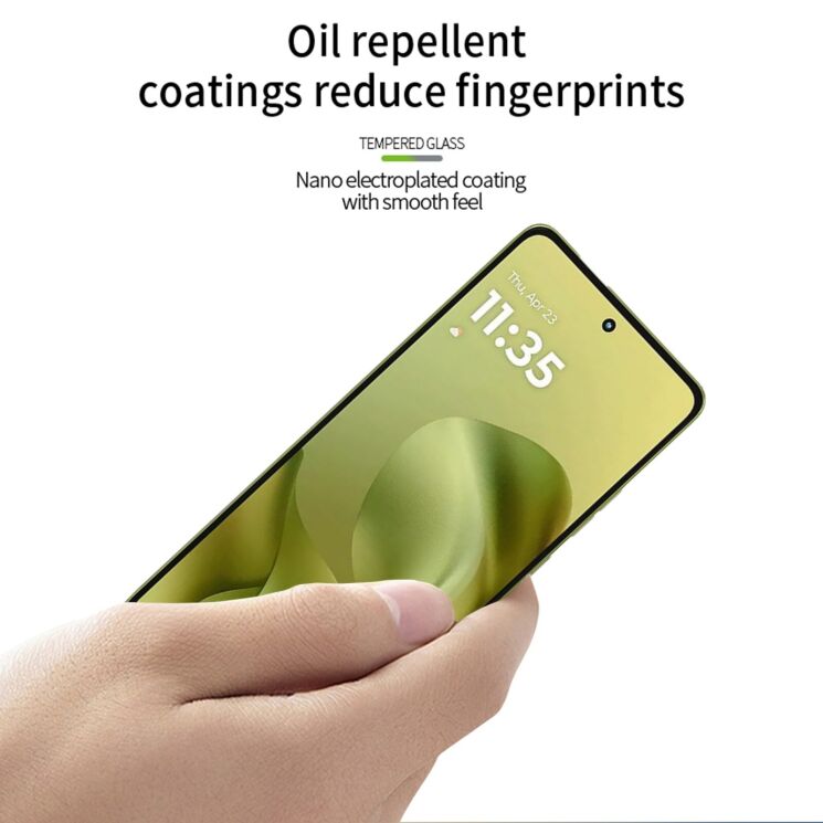 Захисне скло PINWUYO Full Glue Cover для Motorola Moto G86 / G86 Power - Black: фото 5 з 9