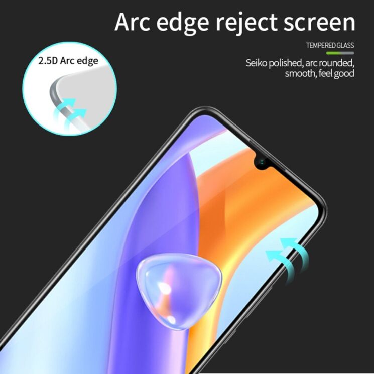 Защитное стекло PINWUYO Full Glue Cover для Xiaomi Redmi 13C / Poco C65 - Black: фото 6 из 14