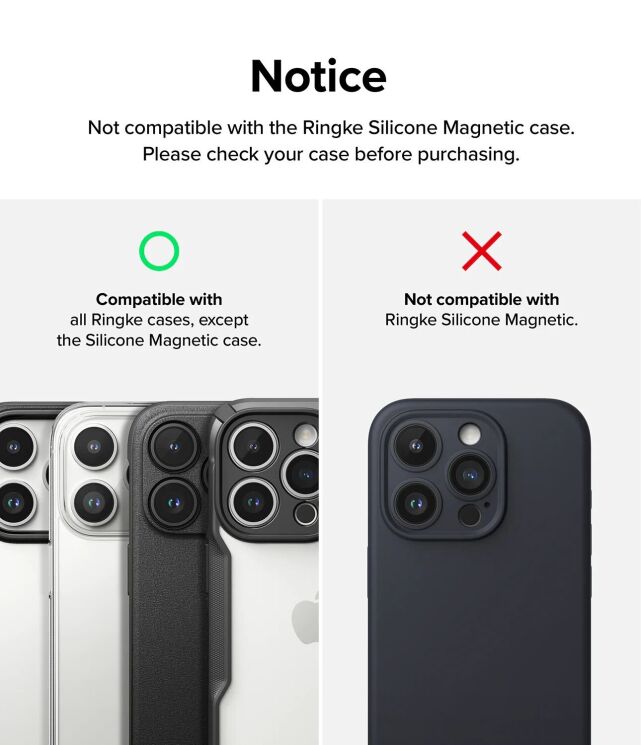 Защитное стекло Ringke Camera Lens Frame Glass для Apple iPhone 15 Pro Max - Black: фото 10 из 14