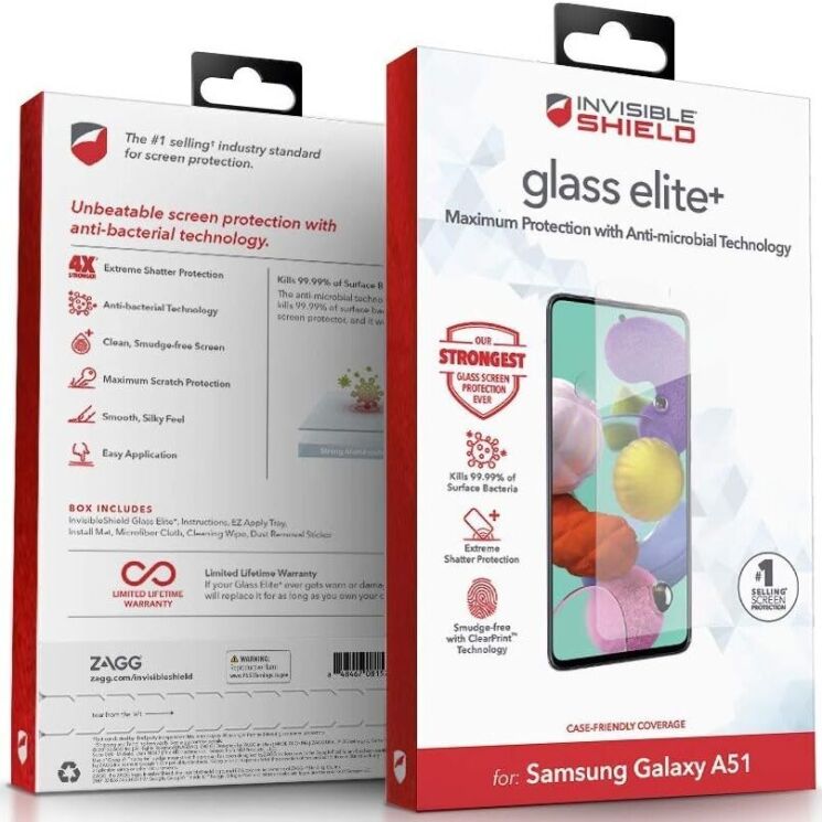 Защитное стекло ZAGG InvisibleShield Glass для Samsung Galaxy A51 (А515) 840056120174: фото 2 из 2
