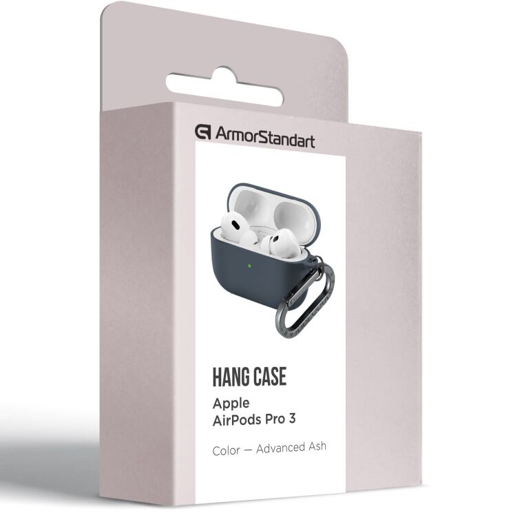 Защитный чехол ArmorStandart Hang Case для AirPods Pro 3 - Adcanced Ash (390127H) Защитный чехол ArmorStandart Hang Case для AirPods Pro 3 - Adcanced Ash: фото 2 из 2