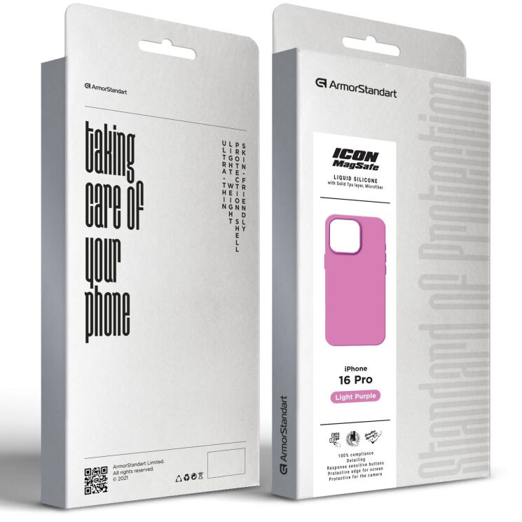 Захисний чохол ArmorStandart ICON MagSafe для Apple iPhone 16 Pro - Light Purple: фото 2 з 2