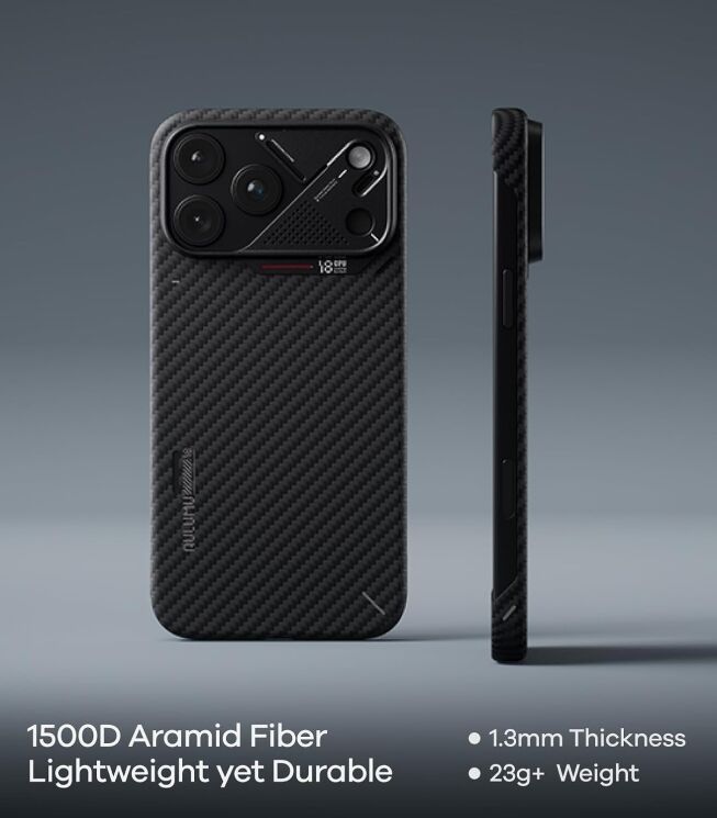 Защитный чехол AULUMU Ultra-Slim Aramid Fiber Case для iPhone 18 Pro Max / 17 Pro Max - Black (423927B) Защитный чехол AULUMU Ultra-Slim Aramid Fiber Case для iPhone 18 Pro Max / 17 Pro Max - Black: фото 10 из 13