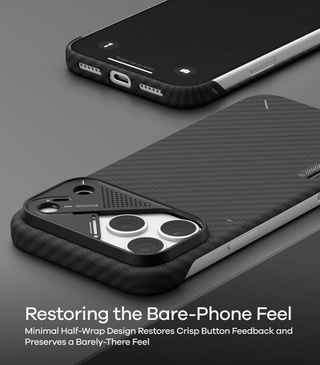 Защитный чехол AULUMU Ultra-Slim Aramid Fiber Case для iPhone 18 Pro Max / 17 Pro Max - Black (423927B) Защитный чехол AULUMU Ultra-Slim Aramid Fiber Case для iPhone 18 Pro Max / 17 Pro Max - Black: фото 9 из 13