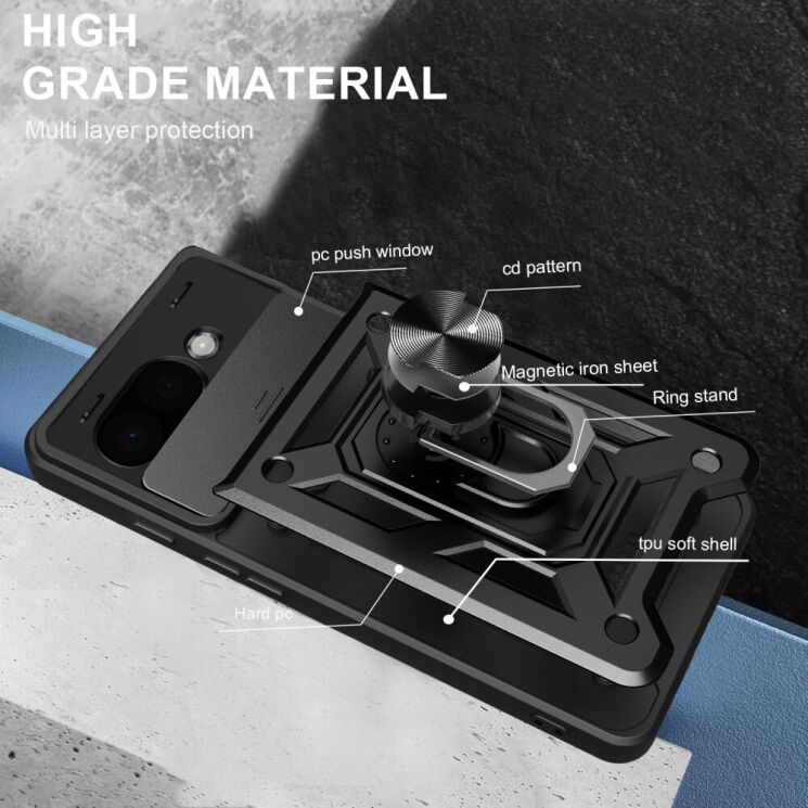 Защитный чехол Deexe Armor Shield для Google Pixel 9a - Black: фото 5 из 8