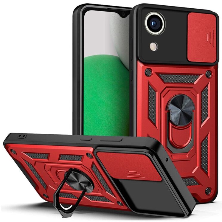 Захисний чохол Deexe Armor Shield для Samsung Galaxy A03 Core (A032) - Red: фото 1 з 8