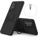 Захисний чохол Deexe Color Shell with Strap для Samsung Galaxy A53 (A536) - Black (292682B). Фото 1 з 7