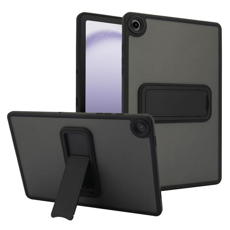 Защитный чехол Deexe Crystal Kickstand для Samsung Galaxy Tab A9 Plus (X210/216) - Black: фото 1 из 12