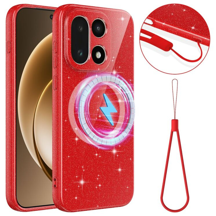 Защитный чехол Deexe Glitter Case with MagSafe для OnePlus 15 - Red (391374R) Защитный чехол Deexe Glitter Case with MagSafe для OnePlus 15 - Red: фото 1 из 7