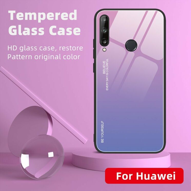 Защитный чехол Deexe Gradient Color для Huawei P40 Lite E - Gold / Pink: фото 5 из 17