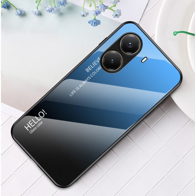 Захисний чохол Deexe Gradient Color для Xiaomi Poco X7 Pro - Black / Blue: фото 2 з 7