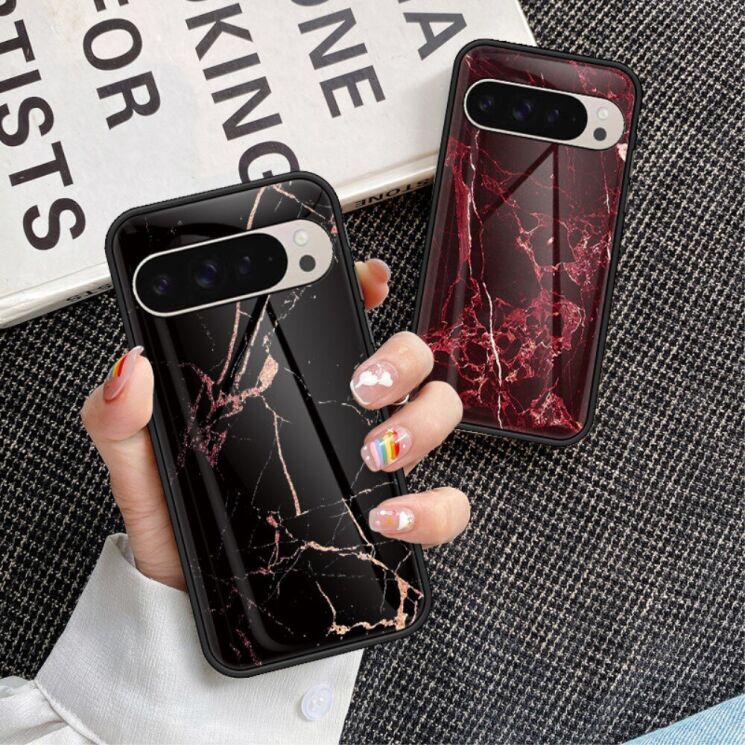 Захисний чохол Deexe Gradient Pattern для Google Pixel 9 / 9 Pro - Black / Gold: фото 3 з 9