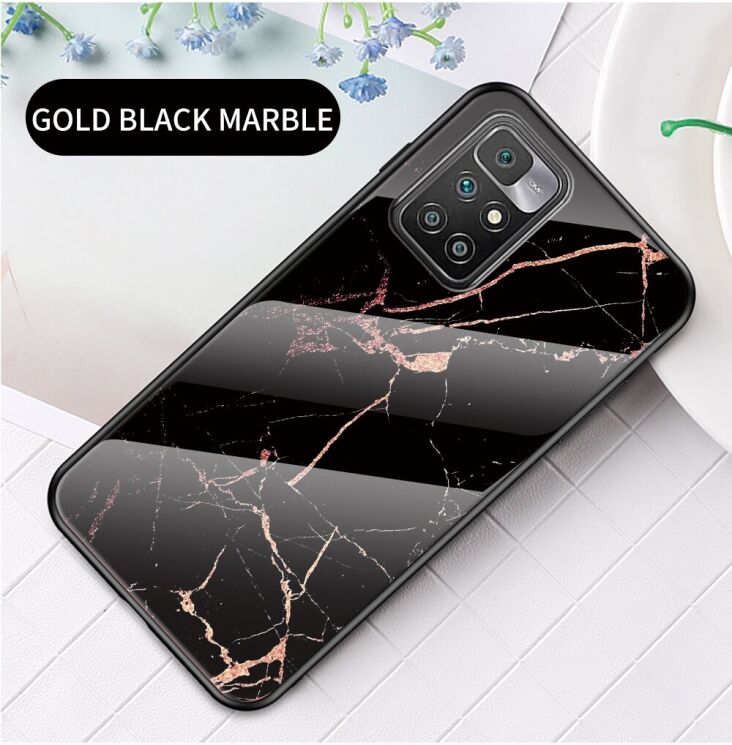 Защитный чехол Deexe Gradient Pattern для Xiaomi Redmi 10 / 10 (2022) / 10 Prime - Black / Gold: фото 2 из 13