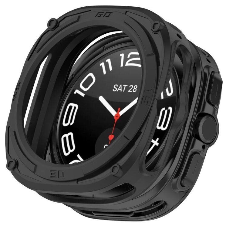 Защитный чехол Deexe Hollow Cover для Samsung Galaxy Watch Ultra (47mm) - Black: фото 1 из 7