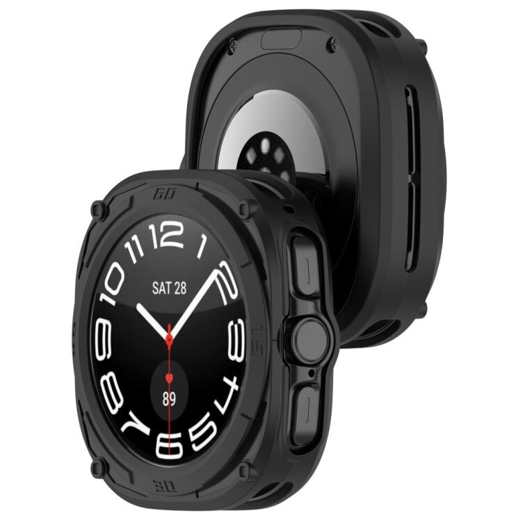 Защитный чехол Deexe Hollow Cover для Samsung Galaxy Watch Ultra (47mm) - Black: фото 6 из 7