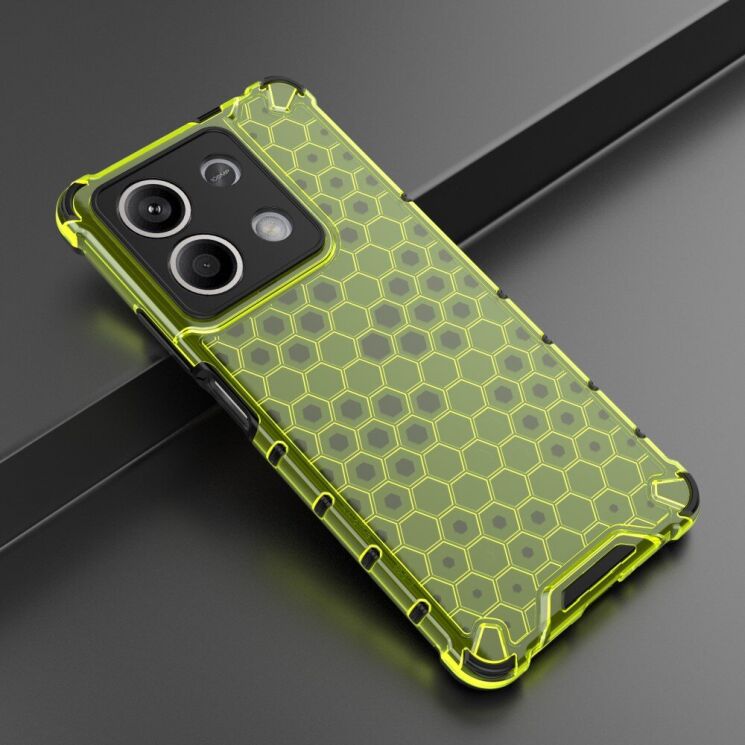 Защитный чехол Deexe Honeycomb Series для Xiaomi Redmi Note 13 5G - Green: фото 2 из 5