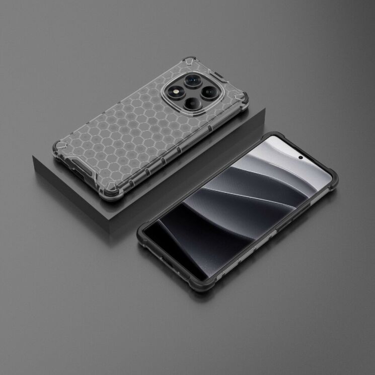 Защитный чехол Deexe Honeycomb Series для Xiaomi Redmi Note 14 Pro - Black: фото 2 из 5