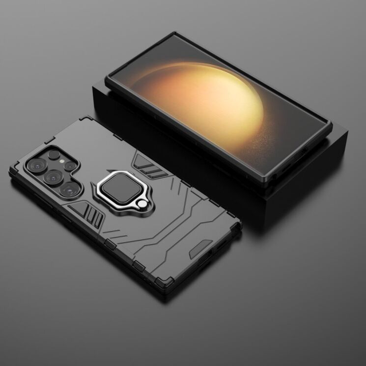 Защитный чехол Deexe Hybrid Case для Samsung Galaxy S24 Ultra - Black: фото 3 из 5