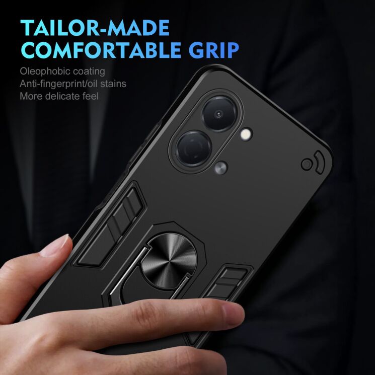 Защитный чехол Deexe Hybrid Shell для TECNO Spark Go 3 - Blue: фото 5 из 7