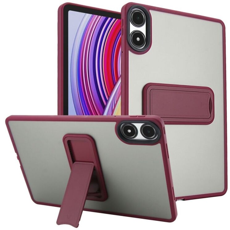 Защитный чехол Deexe Kick Shell для Xiaomi Redmi Pad Pro / Poco Pad - Wine Red: фото 1 из 11