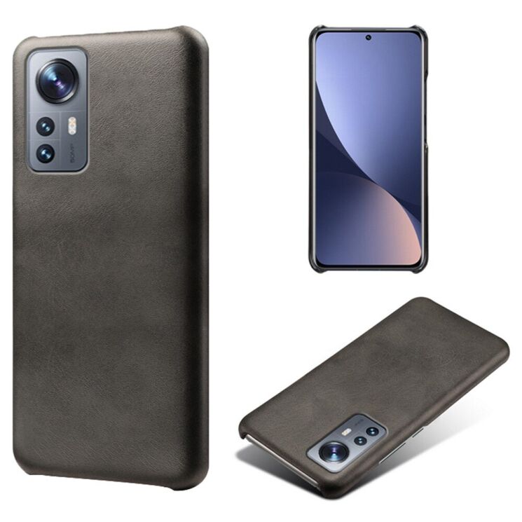 Захисний чохол Deexe Leather Back Cover для Xiaomi 12 / 12X - Black: фото 1 з 6