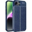 Захисний чохол Deexe Leather Cover для Apple iPhone 16e - Blue (376424L)