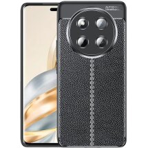 Защитный чехол Deexe Leather Cover для Honor Magic 7 Lite - Black: фото 1 из 9
