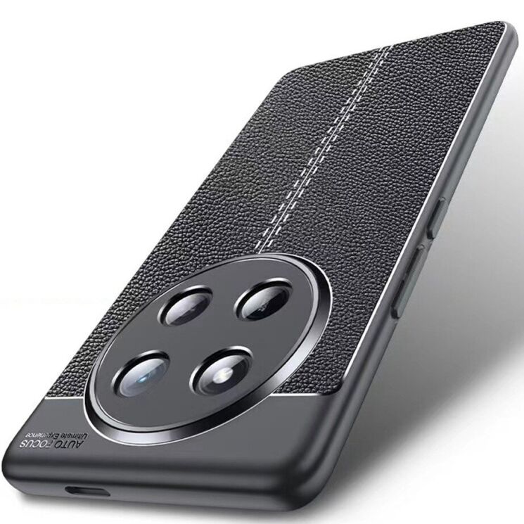 Защитный чехол Deexe Leather Cover для Honor Magic 7 Lite - Black: фото 2 из 9