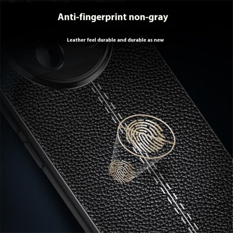 Защитный чехол Deexe Leather Cover для Honor Magic 7 Lite - Black: фото 6 из 9