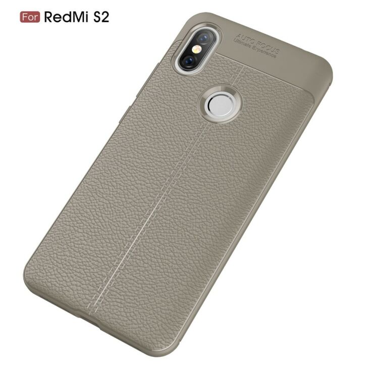 Защитный чехол Deexe Leather Cover для Xiaomi Redmi S2 - Grey: фото 2 из 9