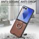 Защитный чехол Deexe Litchi Ring Case для Samsung Galaxy Flip 8 - Orange (423527O). Фото 8 из 11