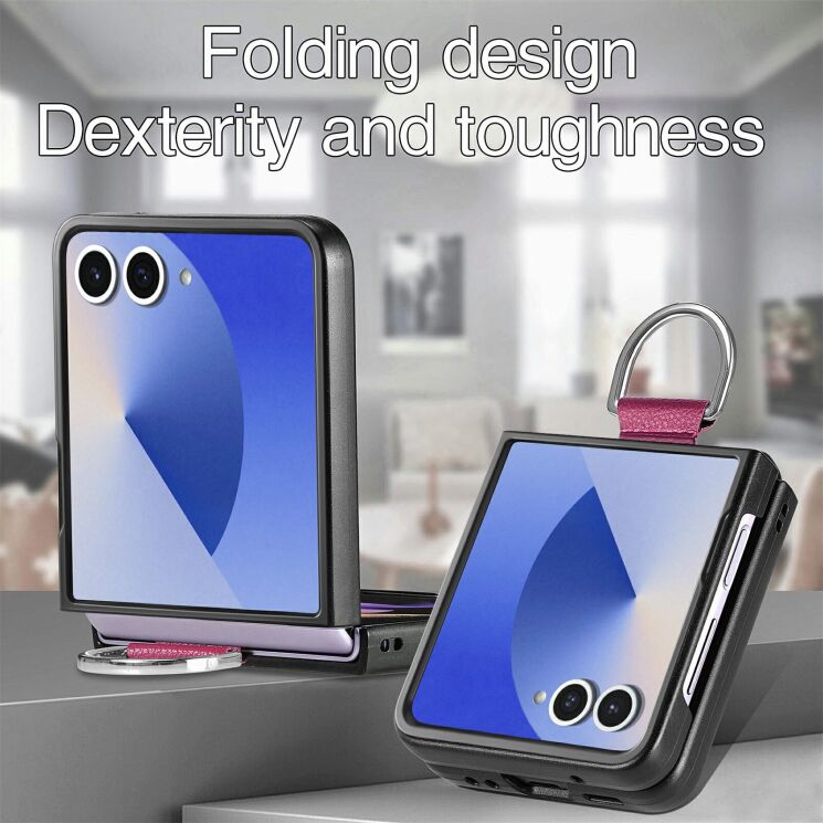 Защитный чехол Deexe Litchi Ring Case для Samsung Galaxy Flip 8 - Orange (423527O) Защитный чехол Deexe Litchi Ring Case для Samsung Galaxy Flip 8 - Orange: фото 10 из 11
