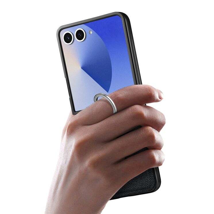 Защитный чехол Deexe Litchi Ring Case для Samsung Galaxy Flip 8 - Orange (423527O) Защитный чехол Deexe Litchi Ring Case для Samsung Galaxy Flip 8 - Orange: фото 7 из 11