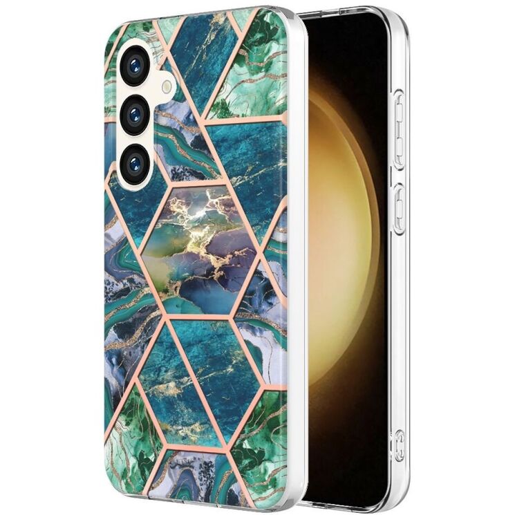 Защитный чехол Deexe Marble Pattern для Samsung Galaxy S24 - Blue / Green: фото 1 из 6