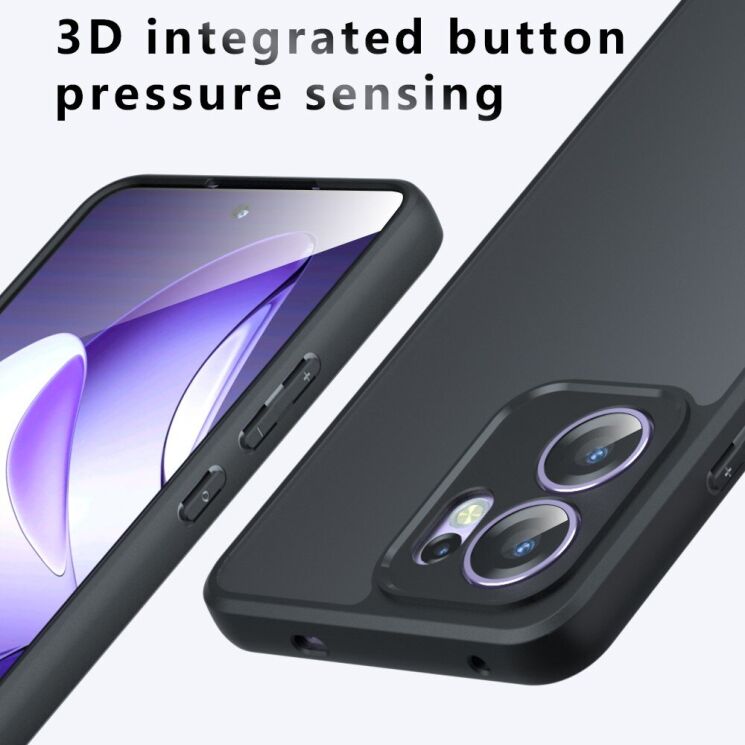 Защитный чехол Deexe Matte Skin для OPPO Reno 13 F/FS 5G - Black: фото 10 из 14