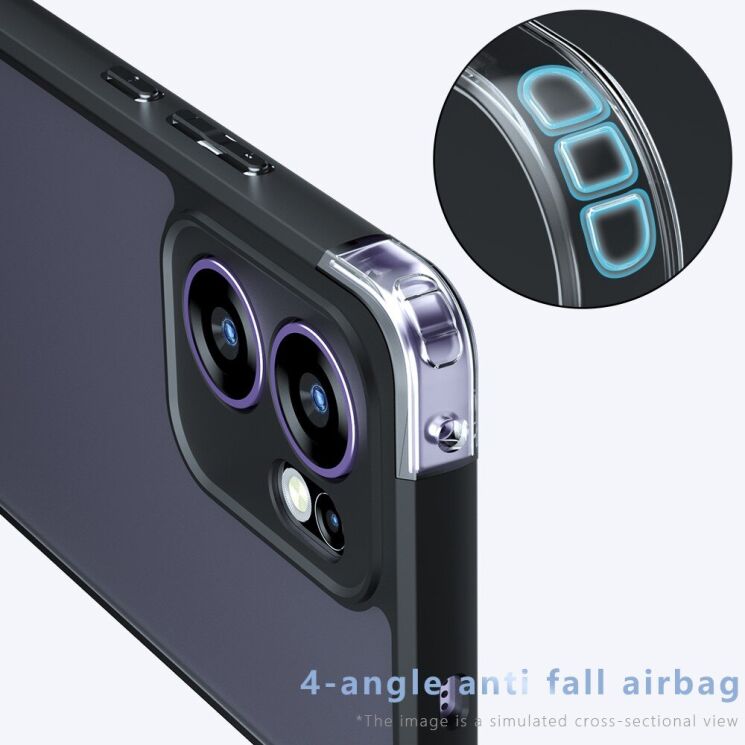 Защитный чехол Deexe Matte Skin для OPPO Reno 13 F/FS 5G - Black: фото 4 из 14
